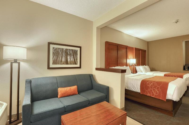 Standard Double Suite with Two Double Beds with Pool View - Non - Smoking image 2