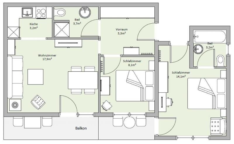Two-Bedroom Apartment image 2