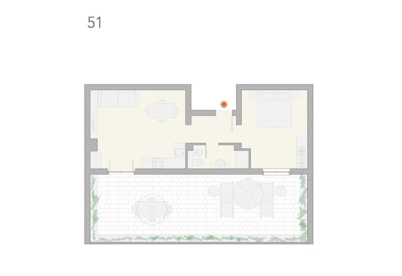 One-Bedroom Apartment with Terrace - Attic image 1