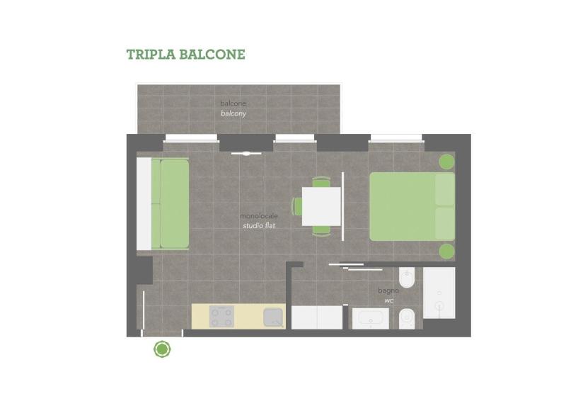 Studio with Balcony image 1
