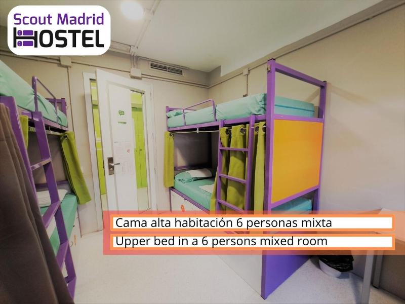 Bed in 6-Bed Mixed Dormitory Room with Shared Bathroom image 1