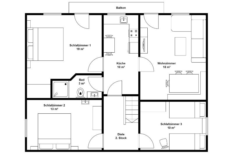 Three-Bedroom Apartment image 2
