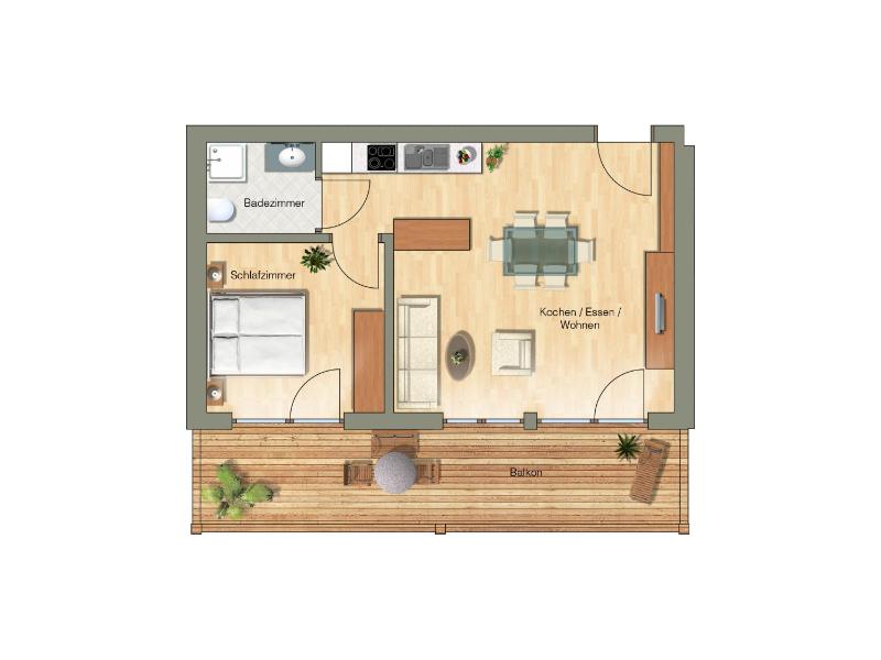 One-Bedroom Apartment image 2