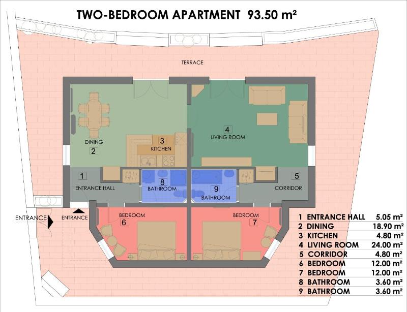 Two-Bedroom Apartment with Terrace and Garden View image 2