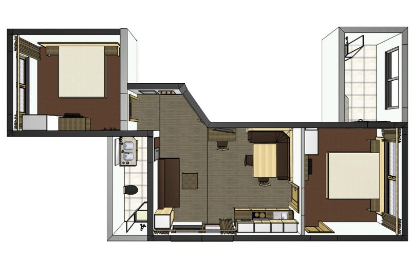 Two-Bedroom Apartment 65m² B image 1