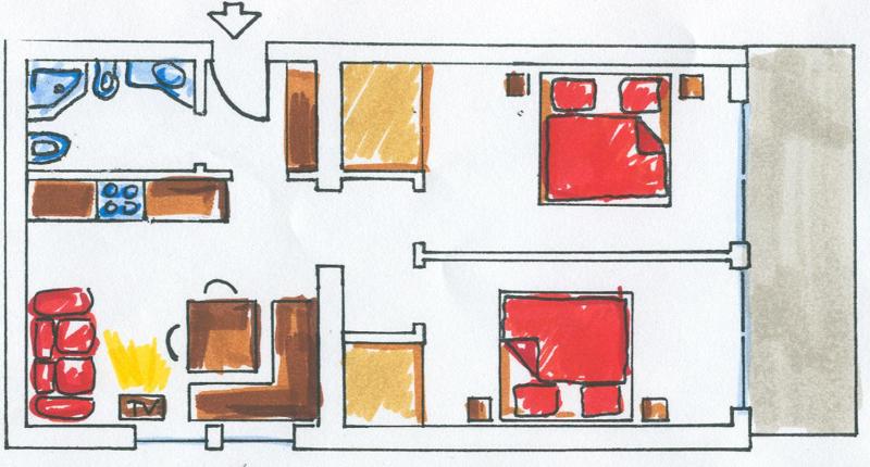 Two-Bedroom Apartment with Balcony Top C image 2