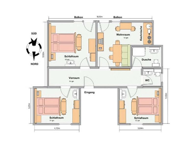 Three-Bedroom Apartment with Balcony image 2