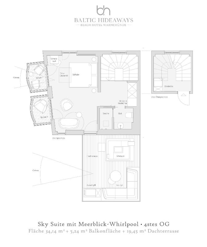 Sky Suite mit Dachterrasse und Meerblick-Whirlpool image 2