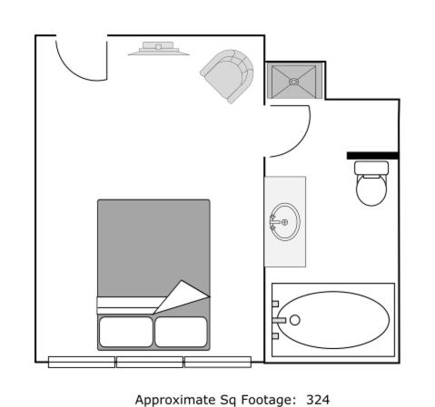 Deluxe Double Room with Bath - Pet Free image 2