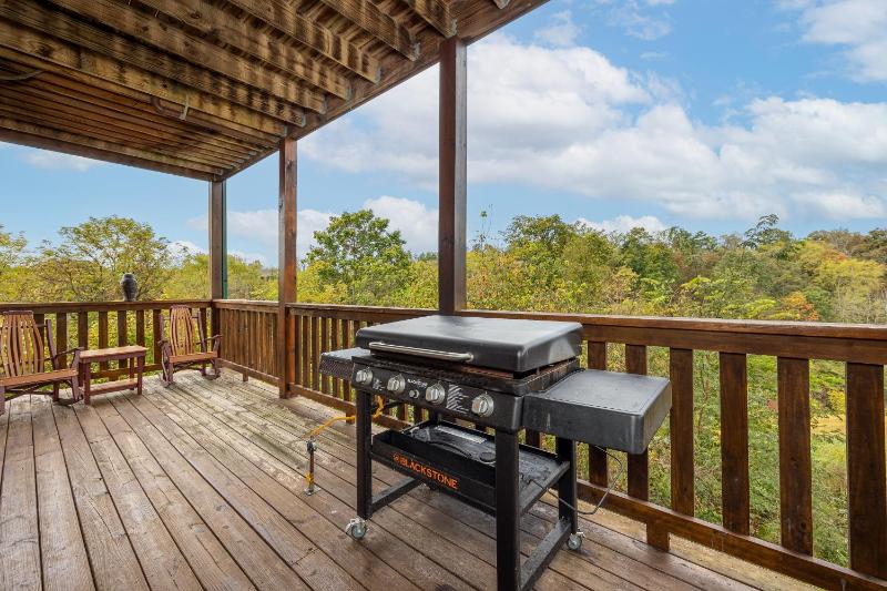 Eagles View 3 king br 3 bath no step entrance hot tub Wi-Fi game room peaceful deck griddle - image 22