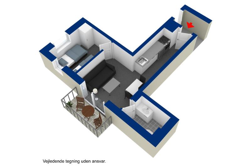 One-Bedroom Apartment with Balcony image 4