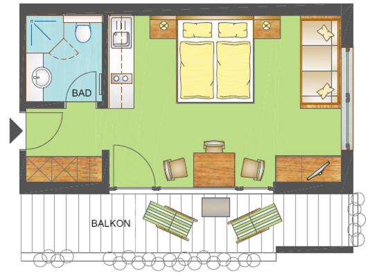 Studio with Balcony image 2