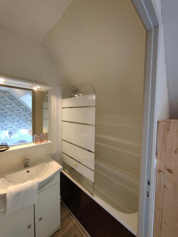 Chambre classique avec baignoire et douche sous mansarde image 3