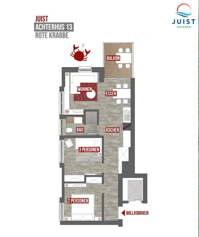 Haus Achterhus 213 - Wohnung 13 