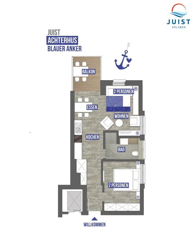 Haus Achterhus 214 - Wohnung 14 