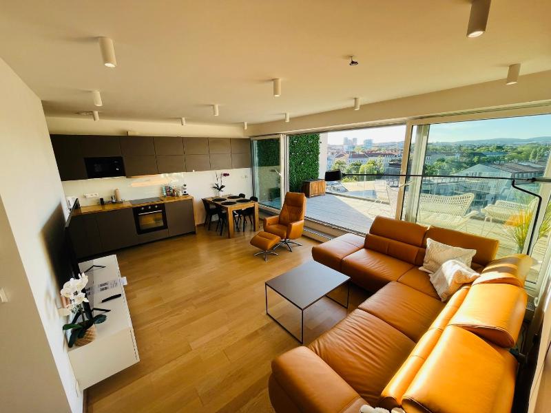 Brno City Center Apartment with parking and a big terrace - image 22