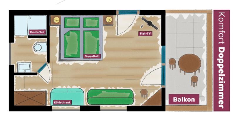 Deluxe Double Room with Balcony image 2