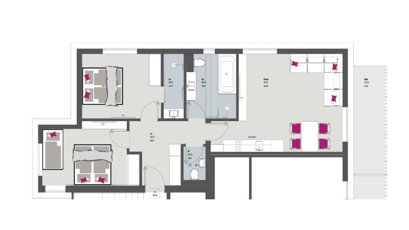 Two-Bedroom Apartment with Garden View image 2