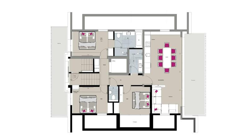 Three-Bedroom Apartment with Balcony image 2