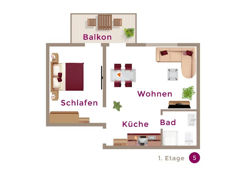 Apartment with Balcony image 3