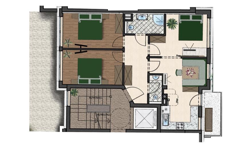 Comfort Three-Bedroom Apartment with Balcony image 3