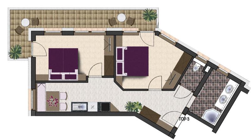 Superior Two-Bedroom Apartment with Balcony image 4