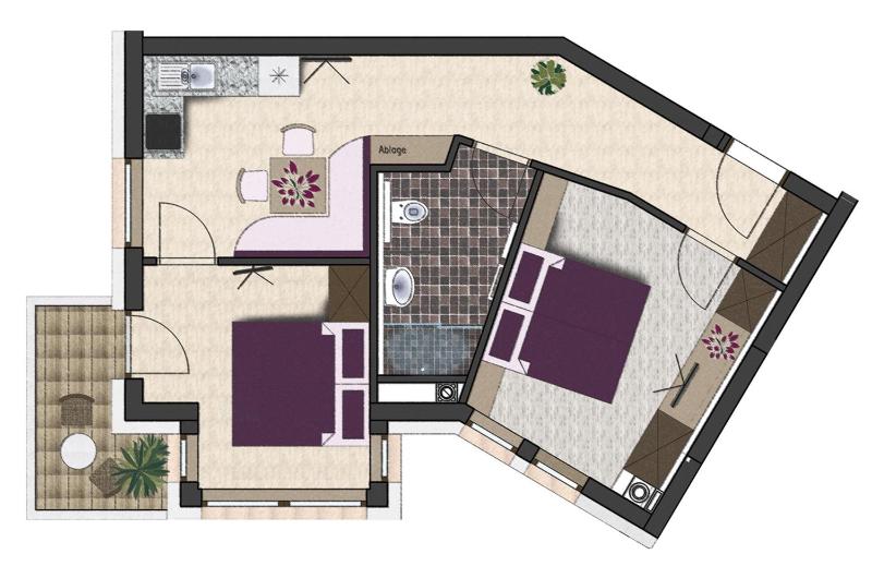 Superior Two-Bedroom Apartment with Balcony image 3