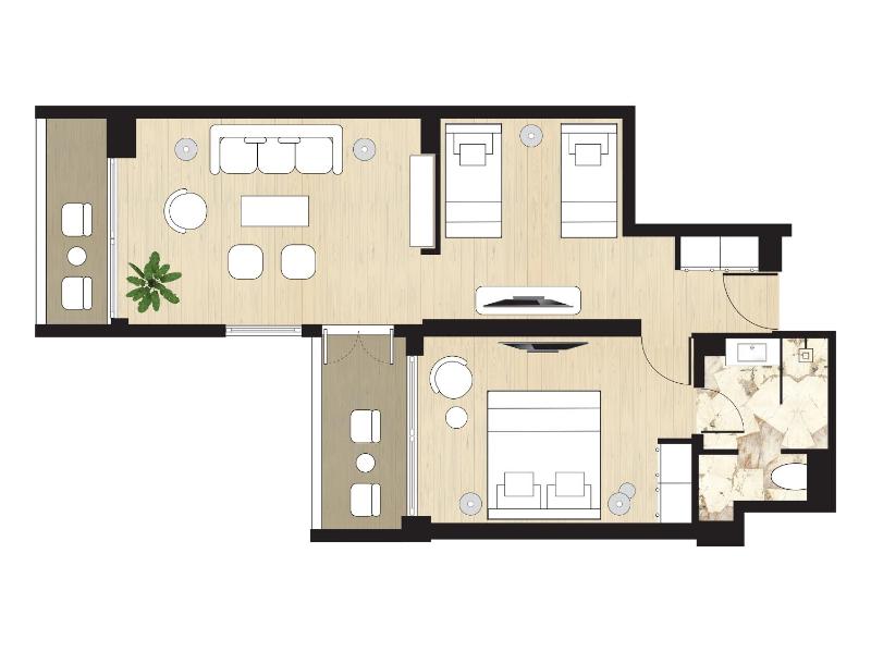 Club 1 Bedroom Suite, Sea & Astir Marina Views image 2
