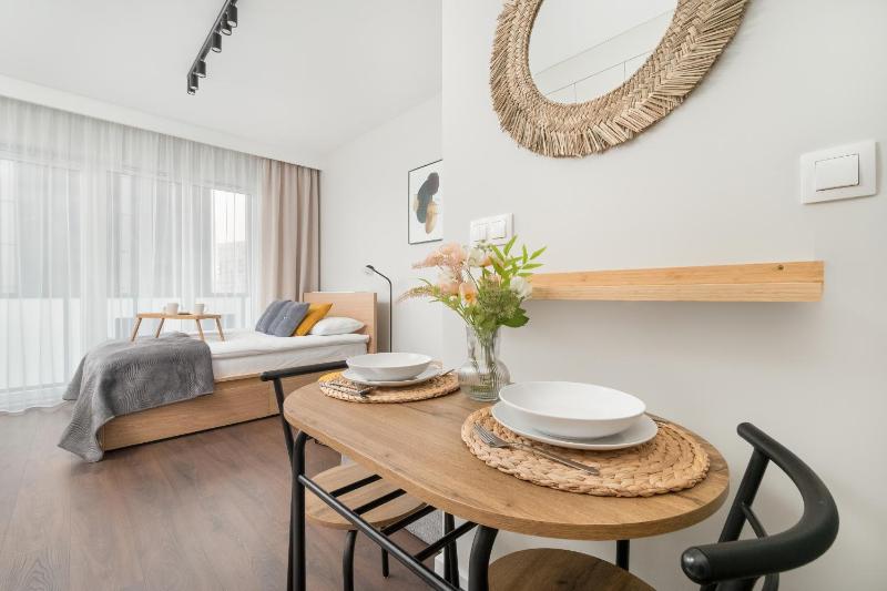 Air-conditioned Studio with Parking and Balcony Zabrska Global Office Park by Noclegi Renters - image 20