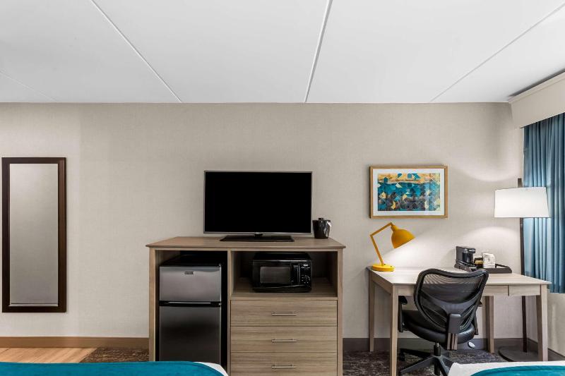 Double Room with Two Double Beds and Mobility Accessible Roll-In Shower image 3