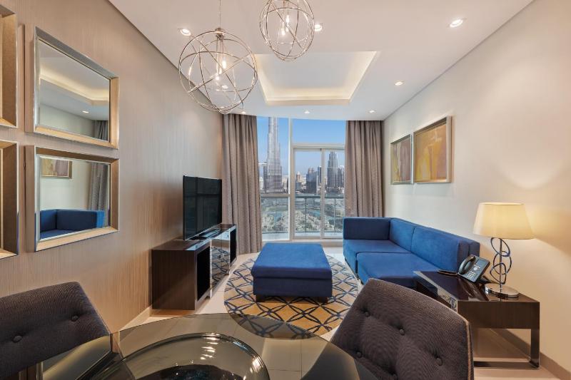 Two Bedroom Suite with Private Balcony - Burj Khalifa & Fountain View image 1