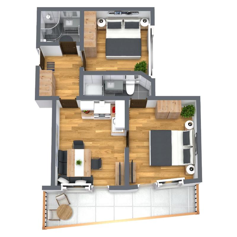 Two-Bedroom Apartment with Balcony image 1