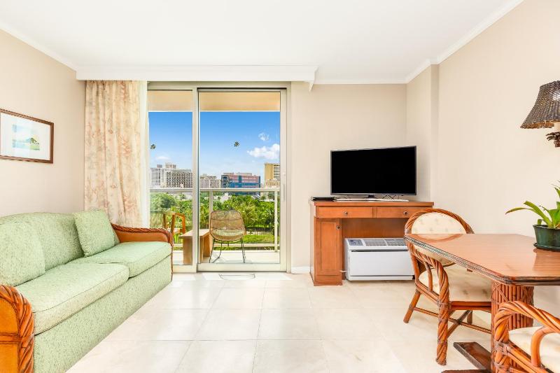 Partial Ocean View Queen Bed with Sofa Bed image 3