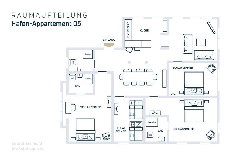 Große Ferienwohnung mit traumhaftem Hafenblick von 