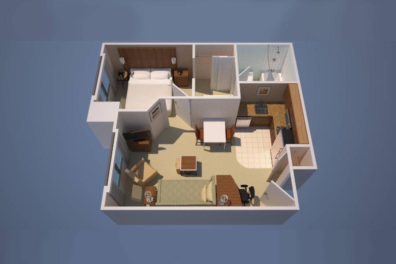 One-Bedroom Queen Suite with Sofa Bed image 2