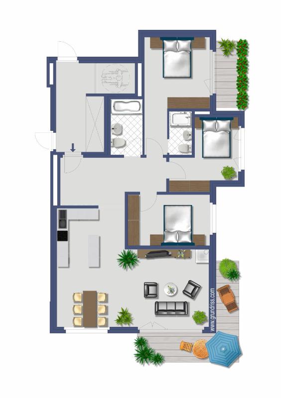 Vita 4 - Three-Bedroom Apartment (2nd floor) image 2