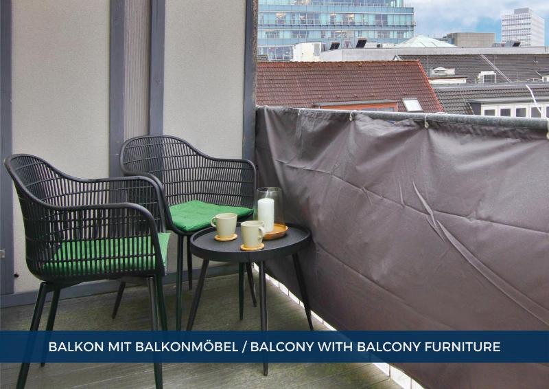 RtR Essen - Für bis zu 2 Personen - Voll ausgestattet - Balkon - Zentral Limbecker Platz - Messe - Uniklinikum - Smart TV - Modern - image 11