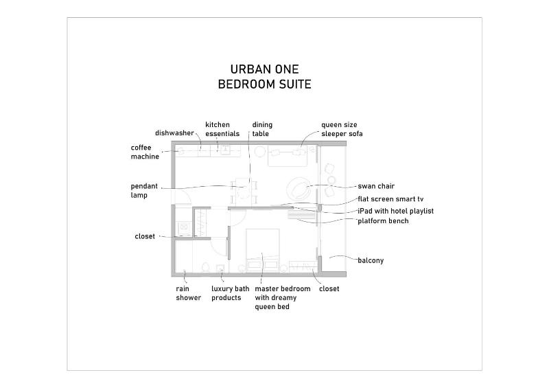 Urban 1 Bedroom Suite - with Kitchenette and Balcony image 2