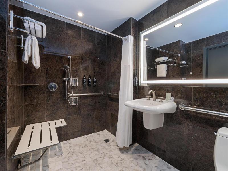 Deluxe King Room with Roll-In Shower - Mobility and Hearing Access/Non-Smoking image 2