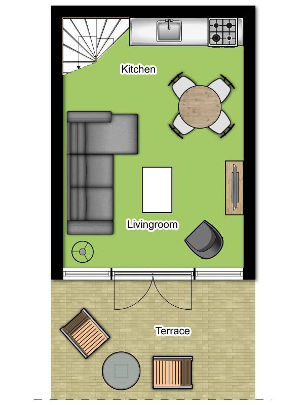 One-Bedroom Apartment (split level) image 3