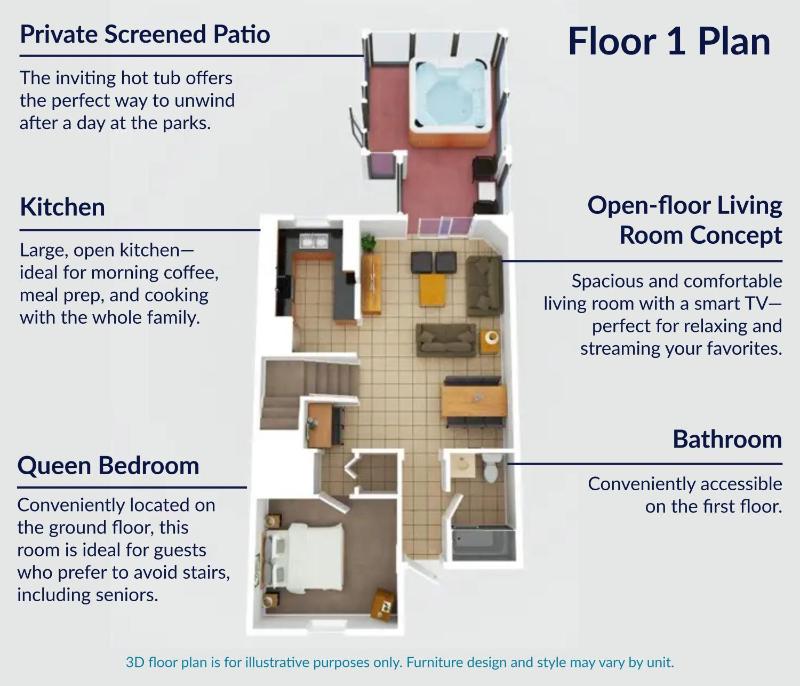 Four-Bedroom Townhouse with Private Hot Tub (1329 Sq Ft.) image 3