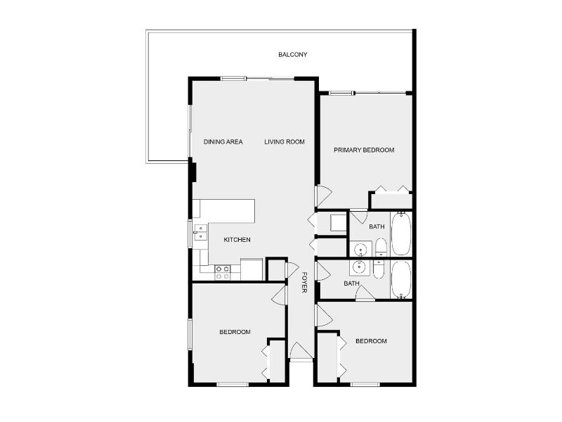 Three-Bedroom Apartment image 2