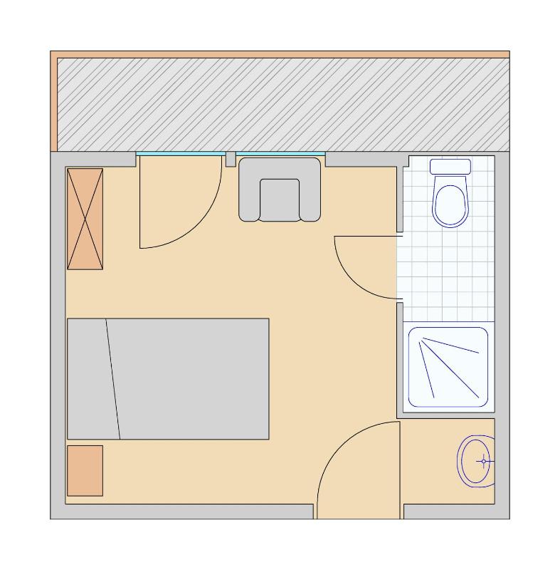 Economy Single Room Bergführer image 2
