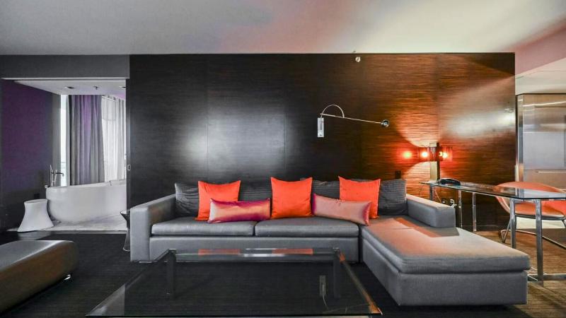 1 Bedroom Balcony Collection Living Room & Jet Tub Bath - StripSuite Palms Place Hotel Resort & Casino - NO RESORT FEE - image 6