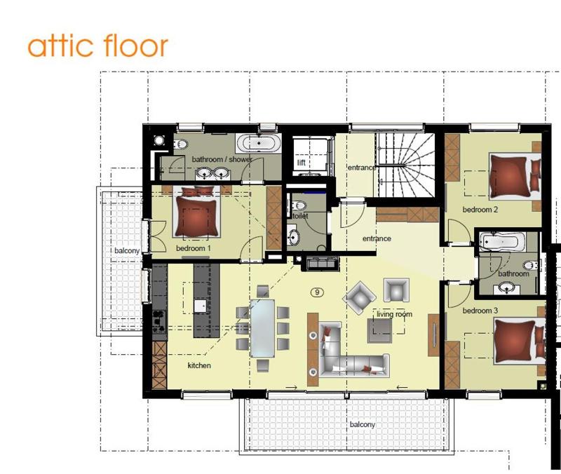 Three-Bedroom Apartment with Balcony image 2