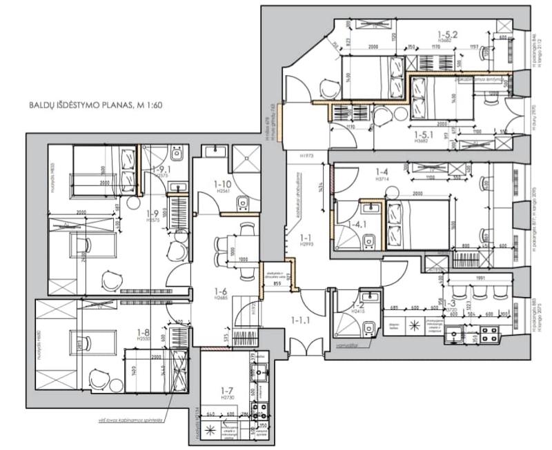 Domillion Duplex Apt 11 ppl 4baths Vokieciu V10C - image 5