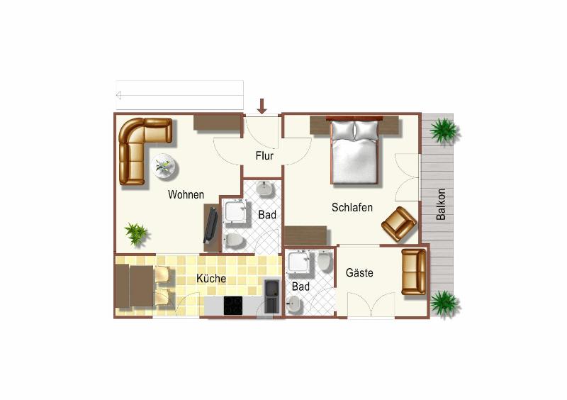One-Bedroom Apartment with Balcony image 2