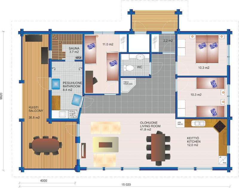 Three-Bedroom Cottage with Sauna image 2