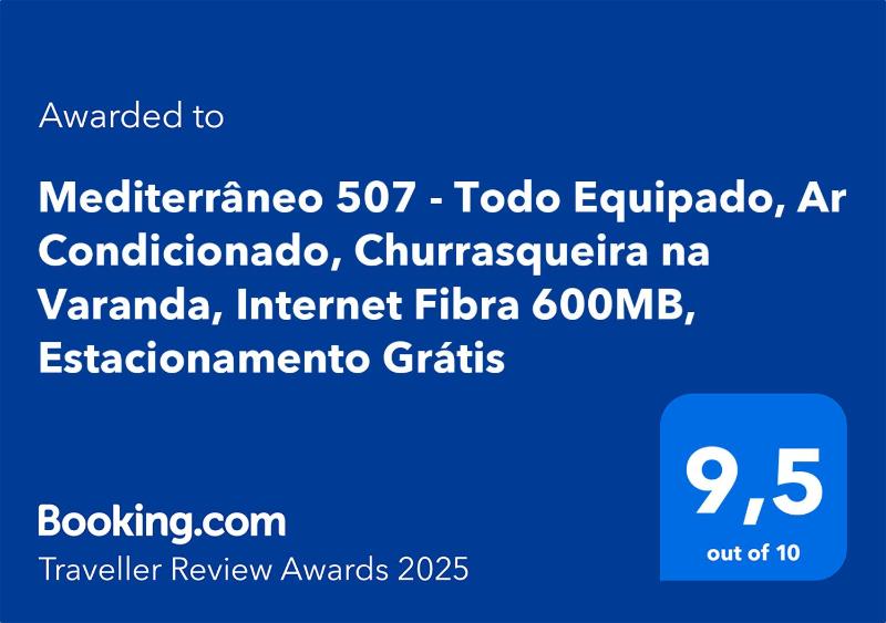 Mediterrâneo 507 - Todo Equipado Ar Condicionado Churrasqueira na Varanda Internet Fibra 600MB Estacionamento Grátis - image 14