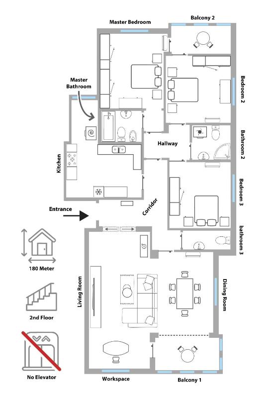 3BR Central Apt Balcony & Abdoun Bridge View - image 7